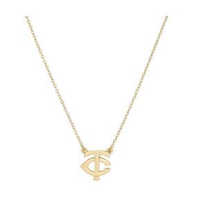 Bijoux Sport by Luv Aj MLB Gold Plated Brass Logo Charm Necklace Minnesota Twins